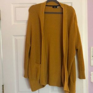 BDG Mustard Yellow Knit Cardigan (Size XS)